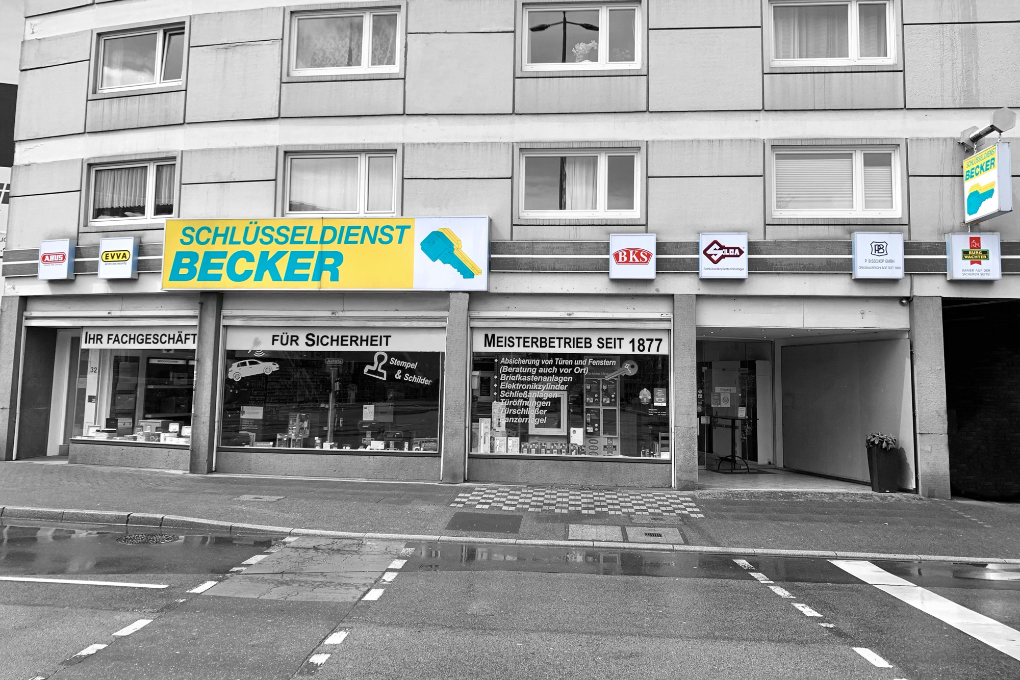 Schlüsseldienst Becker Ladenlokal Außenansicht
